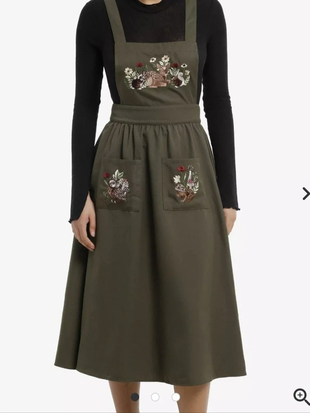 Hot Topic Thorn & Fable Woodland Embroidered Midaxi Skirtall - Size XL (Jr.) / M